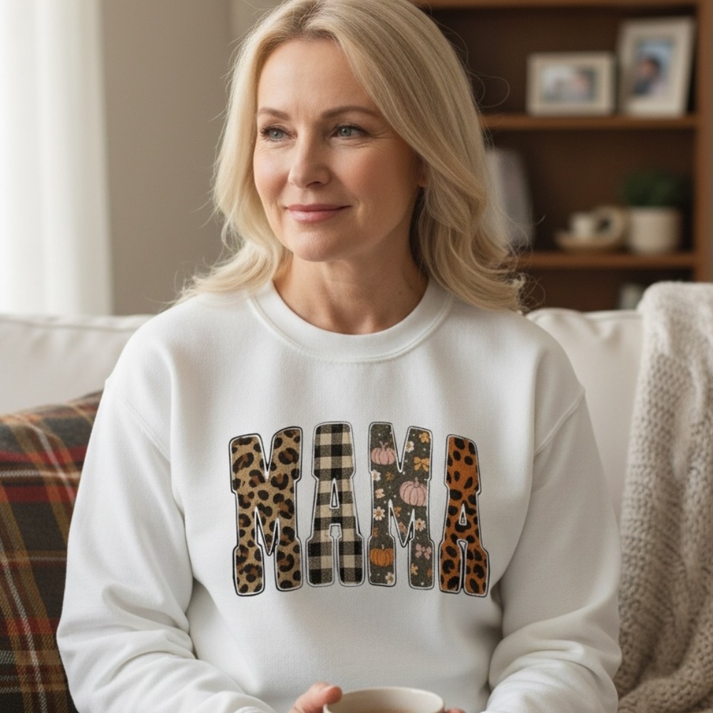 Mama Patch printed Sweatshirt Personalized Any Size S M L XL New Animal print
